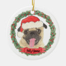 Search for pug christmas decor Red
