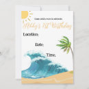 Search for waves birthday invitations Girl