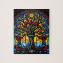 Search for art glass puzzles Tree