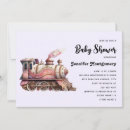 Search for train baby shower invitations Locomotive