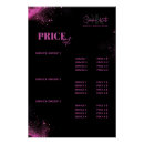 Search for price list posters Black