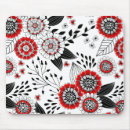 Search for floral leaf pattern mousepads Black