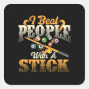 Search for pool stick stickers Billiard player