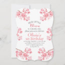 Search for cherry blossom 1st birthday invitations Sakura