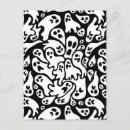 Search for halloween patterns postcards Black and white