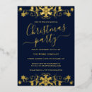Search for navy gold christmas invitations Snowflake