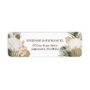 Search for tropical wedding return address labels Palm leaves