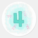 Search for 4 birthday stickers Four