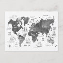 Search for world map postcards Geography