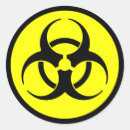 Search for yellow biohazard symbol stickers Science fiction