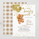 Search for bear shower invitations We can bearly wait