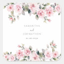 Search for pink watercolor wedding stickers Botanical