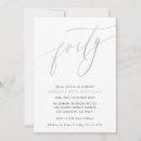 Search for silver 40th birthday invitations Modern