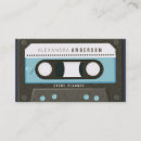Search for cassette tape business cards Music industry
