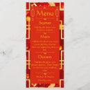 Search for red and gold wedding menus Reception