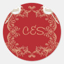 Search for crimson wedding stickers White