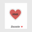 Search for love dog stickers Red