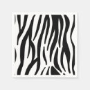 Search for zebra stripe napkins Black and white