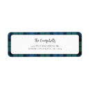 Search for blue gingham return address labels Typography