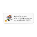 Search for cartoon characters return address labels Boy genius