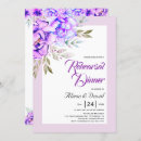 Search for flower rehearsal dinner invitations Purple