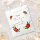 Search for christmas wedding favour bags Poinsettia