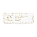 Search for 50th anniversary party return address labels Elegant