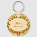 Search for gold damask key rings For her