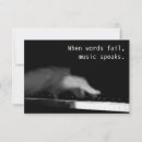 Search for pianist cards Black and white