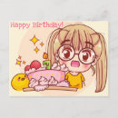Search for kawaii birthday postcards Rainbow