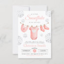 Search for snowflake baby girl shower invitations Its a girl