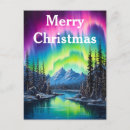 Search for northern lights postcards Watercolor