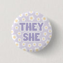 Search for purple daisy badges Feminine