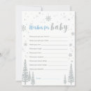 Search for blue baby boy shower invitations Winter wonderland