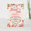 Search for sweet one doughnut birthday invitations Ice cream