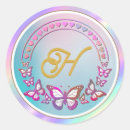 Search for butterfly monogram stickers Watercolor