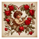 Search for vintage cupid art Roses