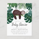 Search for sloth baby shower invitations Botanical