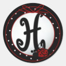 Search for h initial stickers Red