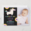 Search for cartoon birthday invitations Unicorn