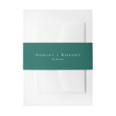 Search for green invitation belly bands Teal