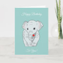 Search for cartoon animal birthday cards Elephant