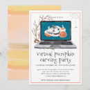 Search for pumpkin carving contest invitations Watercolor