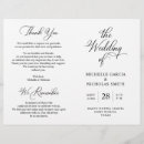 Search for black and white wedding programs Elegant