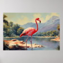 Search for vintage flamingo posters Retro travel