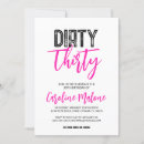 Search for funny 30th birthday invitations Pink