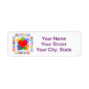 Search for autism return address labels Heart