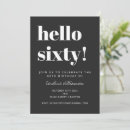 Search for typography 60th birthday invitations Trendy