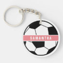 Search for soccer rounded key rings For her