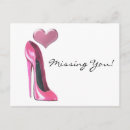 Search for high heel shoes postcards Pink